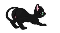 arched_back ass ass_up black_body black_fur domestic_cat felid feline felis female feral fur genitals half-closed_eyes hasbro jade_catkin littlest_pet_shop littlest_pet_shop_a_world_of_our_own looking_back mammal narrowed_eyes presenting presenting_hindquarters presenting_pussy pussy solo