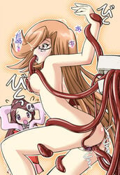 brown_eyes color elsea_de_lute_irma female female_only glasses human kami_nomi_zo_shiru_sekai katsuragi_mari long_hair nude purple_eyes tagme tentacles the_world_god_only_knows