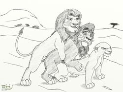 2009 disney feline female female_feral feral fur furry furry_only kiara kovu lion male mammal simba straight the_lion_king the_lion_king_ii:_simba's_pride yaoi