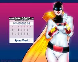 1girls 2008 blonde_hair female female_only hanna-barbera long_hair mariano_navarro rule_63 solo space_ghost space_ghost_(series)