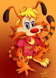 absurd_res anthro bigcat bobcat bodily_fluids bonkers bonkers_d._bobcat bottomless clothed clothing disney disney_channel domestic_cat felid feline felis garfield_(series) garfield_the_cat genital_fluids genitals hi_res lobofeo male male_only mammal penile_spines penis precum solo spots tongue