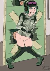 1boy 1girls anal anal_penetration anal_sex blitz_(rainbow_six) ela_(rainbow_six) rainbow_six rainbow_six_siege sex shaking sweat tagme through_wall tom_clancy torn_clothes xaviergalaxy