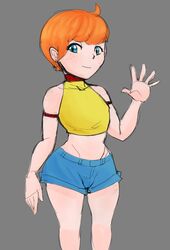 1boy cute femboy jean_shorts male male_only red_hair solo tagme thecon