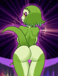 animated anthro ass ass_shake back_view backboob bedroom_eyes better_version_at_source big_breasts blue_eyes bouncing_ass bouncing_breasts breasts dj edit eyelashes eyeshadow furry green_hair green_skin half-closed_eyes lingerie_pattern_pets lizard lizard_dj looking_at_viewer loop minus8 nude nude_edit nude_female original pussy rear_view scalie tail third-party_edit twerking two_tone_skin white_skin yellow_sclera