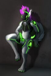 absurd_res anthro hi_res lucke machine male male_only nude protogen reddyrennard solo solo_focus