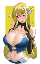 1girls aori_sora big_breasts breasts cleavage female female_only large_breasts looking_at_viewer solo tongue tongue_out