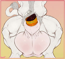 2020 animal_genitalia anthro balls beverage big_balls biped body_hair bottle crotch_shot digital_media_(artwork) faceless_male felid fully_sheathed fur genitals gradient_background happy_trail huge_balls hyper hyper_balls hyper_genitalia koorivlf lion male male_only mammal orion_mckracken pantherine penetration pubes sheath sheath_penetration sheath_play signature simple_background soda solo tail_tuft tuft what white_balls white_body white_fur white_sheath white_tail