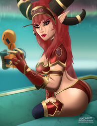 alexstrasza ardham ass big_ass dragon dragon_aspect dragonblight elf elf_ears heroes_of_the_storm huge_ass large_ass large_breasts northrend pointy_ears red_dragonflight s.e.l.f.i.e._camera selfie solo solo_female warcraft world_of_warcraft wyrmrest_temple