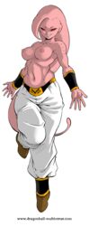 1girls 2020 black_sclera breasts dragon_ball dragon_ball_multiverse dragon_ball_z edit female female_focus female_majin_buu female_only humanoid large_breasts majin majin_buu nipples pink_skin red_eyes rule_63 son_bra tentacle_hair third-party_edit