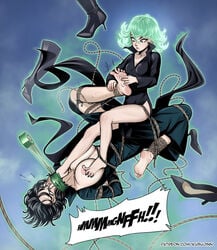 2girls arms_behind_back aura barefoot black_dress black_hair blush bondage boots_removed bound breasts feet female female_only femsub foot_fetish foot_on_chest foot_on_face forced forced_yuri fubuki_(one-punch_man) gag gagged green_eyes green_hair green_nails green_tape high_heel_boots high_heels incest kidetic kusujinn multiple_girls nail_polish nipples one-punch_man psychic restrained roll_of_tape rope rope_bondage shoes_removed sisters smelling_feet sniffing_feet soles stepping_on_boob tape_gag taped_mouth tatsumaki telekinesis tickle_torture tickling tied_up toenail_polish toenails toes yuri