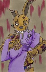 choking five_nights_at_freddy's gay male male_only purple_guy_(fnaf) springtrap springtrap_(fnaf) william_afton