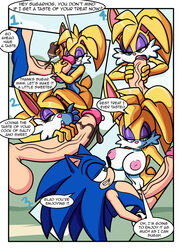 anthro archie_comics areola big_breasts big_penis breasts bunnie_rabbot chocolate_syrup comic duo english_text eulipotyphlan fellatio female genitals group hedgehog huge_cock inverted_nipples lagomorph leporid male mammal nipples oral penile penis rabbit sex sonic_(series) sonic_the_hedgehog sonic_the_hedgehog_(archie) sonic_the_hedgehog_(comics) sonic_the_hedgehog_(series) straight text turboranger