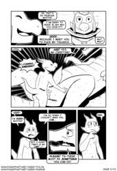 anal anthro comic dragon english_text feral furry heat_(disambiguation) hi_res in_heat kobold male male/male mating_season monochrome rut size_difference text tolok url