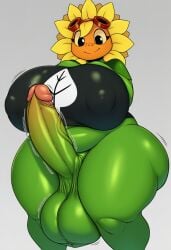 1futa ai_generated balls big_balls big_boobs big_breasts big_penis boobs bottomless breasts dickgirl futa futanari penis plants_vs_zombies plants_vs_zombies:_heroes pvz pvz_heroes solar_flare_(pvz) thicc thick_thighs