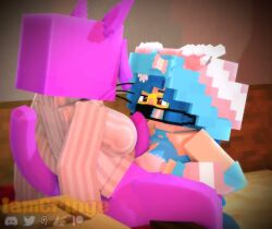 1futa 1girls 2026 3d animated anthro blue_hair blush blushing_female bottomless bottomless_futa breasts breasts_out cock cum cum_in_mouth dick eyewear feline female furry furry_futa futanari glasses hair heart heart-shaped_pupils iamcringe light-skinned_female light_skin longer_than_10_seconds looking_at_partner mask masked masked_female minecraft no_sound original original_character paizuri penis pink_body tagme tail trans_woman transgender video