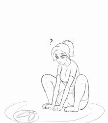 1girl 1girls animated animated_gif bendzz female_only feral_transformation gif rabbit rabbit_girl sketch solo transformation