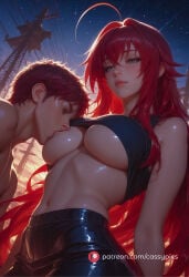 1girl 1girls ahoge ai_generated arched_back bare_shoulders beautiful big_boobs big_breasts blush boobs booty breast_sucking breasts busty curvy cute cute_face erotic fanart female fit fit_body fit_female from_below green_eyes high_quality high_school_dxd highres hot hourglass_figure huge_breasts large_breasts long_eyelashes low-angle_view miniskirt naked navel nipple_suck nude parted_lips patreon petting pleasure_face puffy_lips puffy_nipples red_hair rias_gremory round_ass round_breasts round_butt sexy slim_waist stomach sucking_nipples tank_top thick thick_ass thick_legs thick_thighs underboob waifu wet wet_body wide_hips