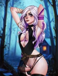 1dickgirl 1futa 1futanari 1intersex absurd_res absurdres artist_request ashe_(venzari) braid braided_hair bulge choker cock_ring commission commission_art commissioner_upload dickgirl ear_piercing earrings elf erect erection fair_skin foreskin futa futanari gock intersex light-skinned_futa light-skinned_futanari light_skin lip_ring long_hair nose_piercing nose_ring original_character panties_bulge penis phimosis purple_eyes purple_hair runny_makeup runny_mascara second-party_source tagme tattoo tattoo_on_arm tattoo_on_chest tattooed_arm tattoos thick_eyesbrows two-tone_hair white_hair witch