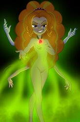1girls adagio_dazzle breasts equestria_girls female female_only friendship_is_magic hasbro looking_at_viewer marcydraw24 my_little_pony nipples nude pussy solo teeth