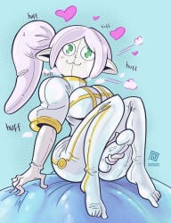 :3 breasts catsuit cosflation fascinationuniformed frieren frieren_beyond_journey's_end futanari green_eyes masturbation penis tagme