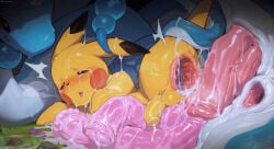 2boys anal anal_penetration anal_sex intersex interspecies male/male pikachu pokemon pokemon_(species) pokephilia reagan_long