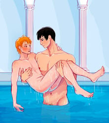 anime haikyuu!! hinata kageyama yaoi