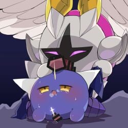 cum cumshot galacta_knight kirby_(series) meta_knight nintendo penis tapering_penis waddling_head