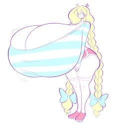 big_breasts breasts cassie_(theycallhimcake) cleavage female huge_breasts hyper_breasts tagme theycallhimcake thick_thighs wide_hips
