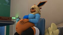 bbw big_breasts breasts chubby cleavage eeveelution female flareon furry huge_breasts kingofthekabuto pokemon pokemon_(species) queenofthekabuto tagme thick_thighs wide_hips