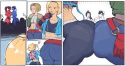 4girls ass_to_ass between_breasts big_ass big_breasts big_tits blonde_hair blue_mary breast_to_breast breasts_to_breasts cammy_white chun-li clothed clothed_female fat_ass fatal_fury immisterplow king_of_fighters light-skinned_female light_skin long_hair mai_shiranui pale-skinned_female pale_skin pressing_breasts_together short_hair street_fighter thick thick_ass tight
