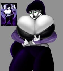 badnickname4tw goth goth_girl huge_breasts lindel_dollice_quilten the_besties_(atomickingboo)