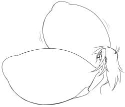 1girls areolae big_breasts breast_focus breasts female female_focus female_only giant_breasts gigantic_breasts huge_breasts hyper hyper_breasts lass_(matsu-sensei) massive_breasts matsu-sensei nipple_bulge nipples nude smile solo top_heavy torpedo_breasts