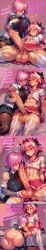 1boy 1girls abs ai_generated astolfo_(fate) balls bare_legs bare_thighs bed big_balls big_breasts big_penis blowjob blush braided_hair color english_text fate/grand_order fate_(series) fellatio female femboy femboy_on_female gigiti hi_res huge_cock large_breasts licking licking_penis light-skinned_female light_skin looking_at_penis male male/female mash_kyrielight massive_penis masturbation on_bed oral oral_sex pink_eyes pink_hair pussy pussy_juice short_hair sucking sucking_penis text thick_thighs trogiai veiny_penis