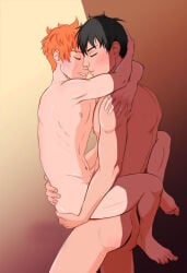anime haikyuu!! hinata kageyama yaoi
