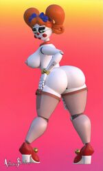 3d animated anthony_blender ass ass_shake baby_(fnafsl) back_view big_breasts blender circus_baby circus_baby_(fnaf) circus_mommy circus_mommy_1.0_(anthony_blender) five_nights_at_freddy's five_nights_at_freddy's:_sister_location fnaf gif green_eyes orange_hair scottgames sister_location solo