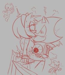 1boy1girl amy_rose furry furry_female metal_sonic riding robot sitting_on_lap sketch sonic_(series) sonic_the_hedgehog_(series) straight vaginal_penetration
