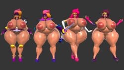amber_(brawl_stars) amber_de_la_vega big_ass big_breasts brawl_stars bubble_trouble_amber bubble_trouble_amber_(brawl_stars) chubby_female green_eyes orange_skin red_eyes rojo84 rojo_parasito starr_patrol_amber_(brawl_stars)