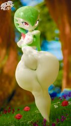 3d 3d_(artwork) adriandustred gardenia_(pokemon) gardevoir tagme