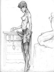 1futa bobby_luv futa_on_male futadom futanari legs_apart legs_spread legs_up missionary missionary_position old_woman pencil_(artwork) vaseline