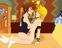 frottage gay kingdom_hearts male/male male_only roxas roxasnuggets13 sora soroku twilight_town