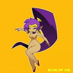 1girls 2020 animated belly_dancing blue_eyes bouncing_breasts breasts cute dancing dark-skinned_female dark_skin female moikaloop nude nude_female purple_hair shantae shantae_(character) shoes smooth_skin solo solo_female wayforward wholesome wide_hips