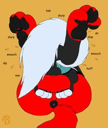 2020 3_toes 4_toes animaniacs anthro anus ass backsack balls balls_in_panties balls_touching big_balls big_butt blue_body blue_fur bodily_fluids butt_focus canid canine canis clothed clothing crossdressing crossover domestic_dog duo feet_on_balls fluffy fluffy_tail foot_focus fur genitals huge_balls leg_wrap legwear male male/male mammal multicolored_body multicolored_fur oral_sex panties pawpads perineum puffy_anus rear_view red_body red_fur saliva size_difference sketch sound_effects stockings text toe_curl toes underwear warner_brothers were werecanid werecanine werewolf white_body white_fur wilford_wolf wolf