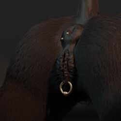 1:1 3d anal_piercing anthro anus asinus ass blender clitoris clitoris_piercing donkey equid equine female fur genital_piercing genitals hi_res maldrasen mammal piercing plump_labia presenting presenting_hindquarters puffy_anus pussy pussy_piercing solo