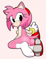 1girls amy_rose ass bunguy clitoris cute female female_only gaturo hairband headband pink_fur pink_hair pussy shoes socks sonic_(series) sonic_the_hedgehog_(series) vagina