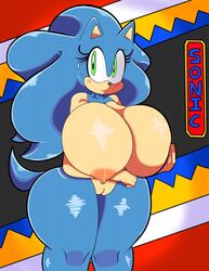 anthro areola big_breasts blush breasts cloudz crossgender female fur furry furry_only genderswap hedgehog huge_breasts large_breasts mtf_crossgender naked nipples nude nude_female pussy rule_63 sega solo sonic_(series) sonic_the_hedgehog sonique_the_hedgehog superbunnygt tail thick_thighs wide_hips