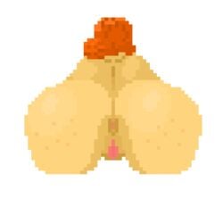 anus ass bent_over mechanic mechanic_(terraria) pixel_art pussy terraria