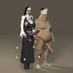 3d dorris_longdick fat_man futanari gif_author high_heels nightmare_fuel nun ugly