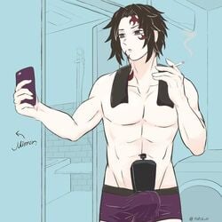 demon_slayer kimetsu_no_yaiba male male_only michikatsu_tsugikuni shampoo_challenge solo