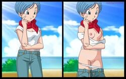 accurate_art_style bulma_briefs dragon_ball dragon_ball_super nobodyman9000 tagme watermark