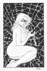 black_and_white black_cat_(marvel) felicia_hardy female female_only human leandro_oliveira marvel solo spider-man_(series) straight_hair